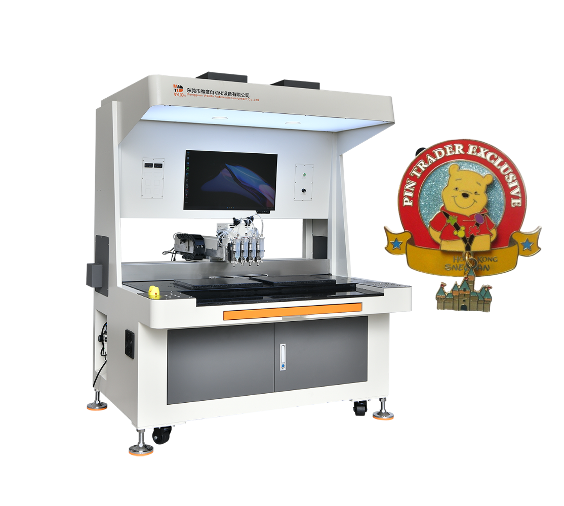 Enamel animal lapel pin badge filling machine